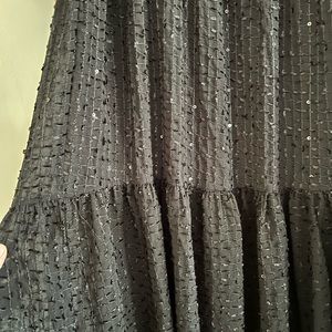 Black sequin babydoll dress